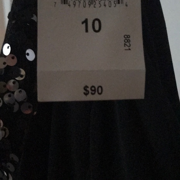 Off shoulder black mini sheer overlay. - Picture 2 of 2